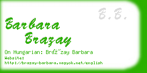 barbara brazay business card